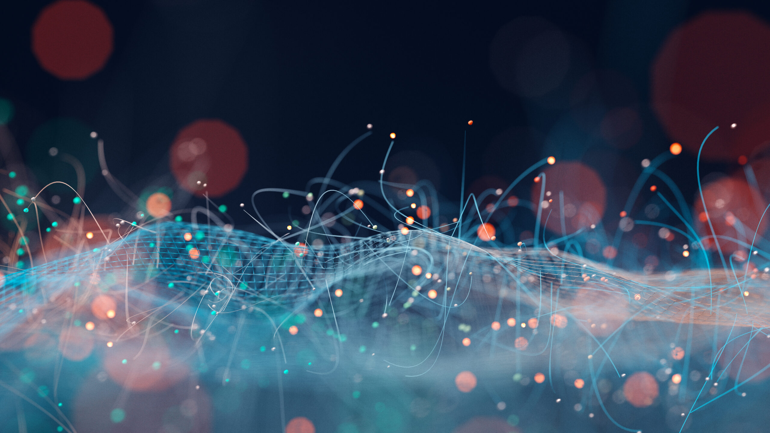 grid and particles background